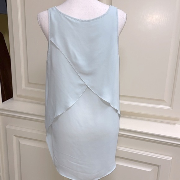 Banana Republic Layer Back Blousy Tank Dusty Teal Mint Green Lightweight Tiers - Picture 4 of 12